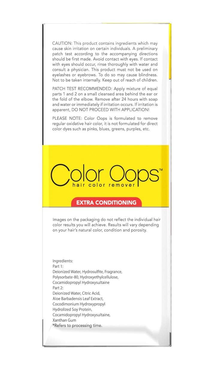 Color Oops Hair Color Remover Extra Conditioning Simply Wash Away Difficult Colors 1 Count