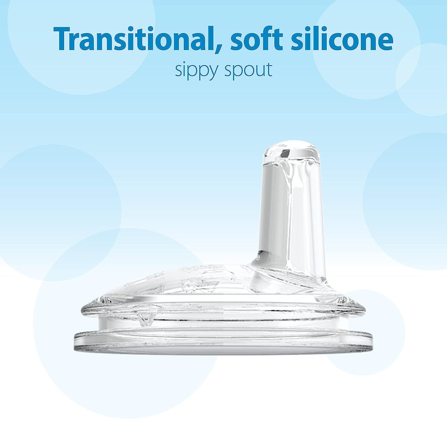 Dr. Brown's Wide Neck Sippy 270ml Bottle 100% Silicone Handles For Baby 6 Months+ 1 Count (Ecru)