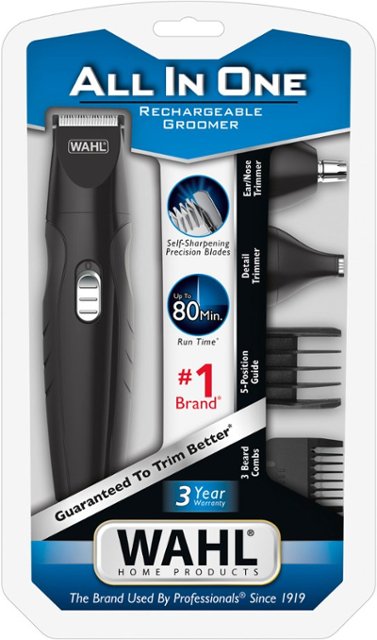 Wahl Clipper All In One Rechargeable Groomer Self-Sharpening Precision Blades 1 Set (9685-200)