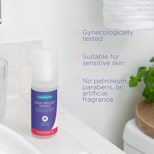 Lansinoh Pain Relief Spray Postpartum Spray 3.5 Ounces