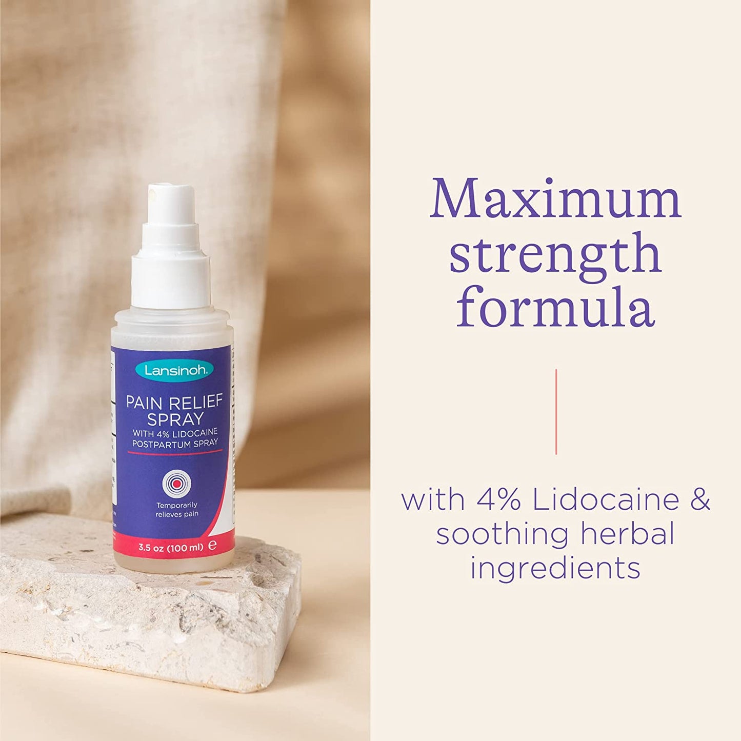 Lansinoh Pain Relief Spray Postpartum Spray 3.5 Ounces