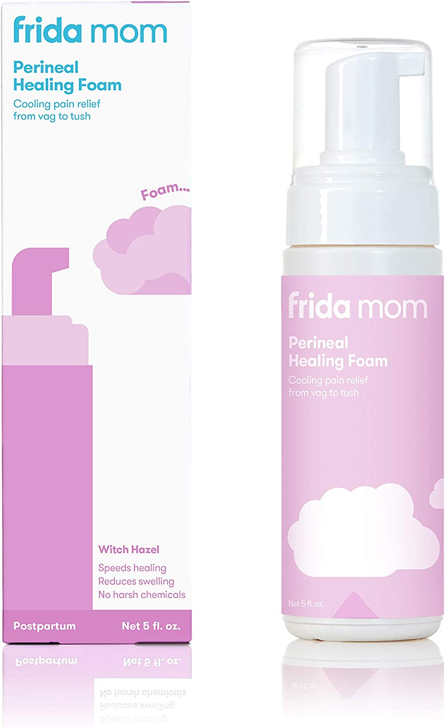 F ri d a Baby Mom Perineal Medicated Witch Hazel Healing Foam for Postpartum Care, White, 5 Fl Oz