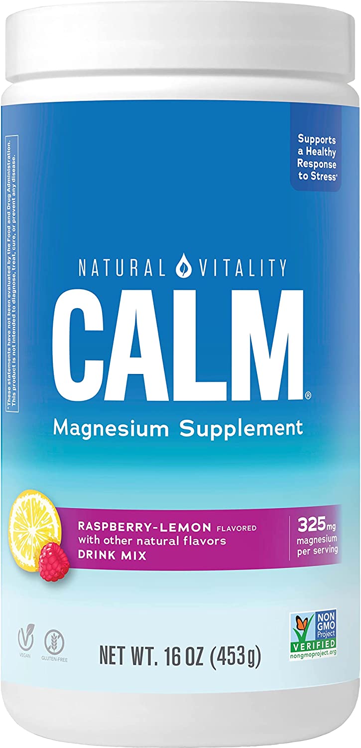 Natural Vitality Natural Calm Raspberry-Lemon Flavor, The Anti-Stress Drink 16 oz