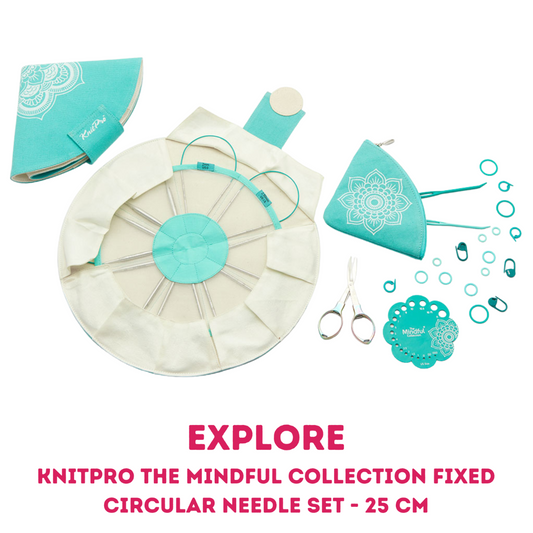 KnitPro The Mindful Collection Fixed Circular Needle Set - 25 cm EXPLORE (36320)