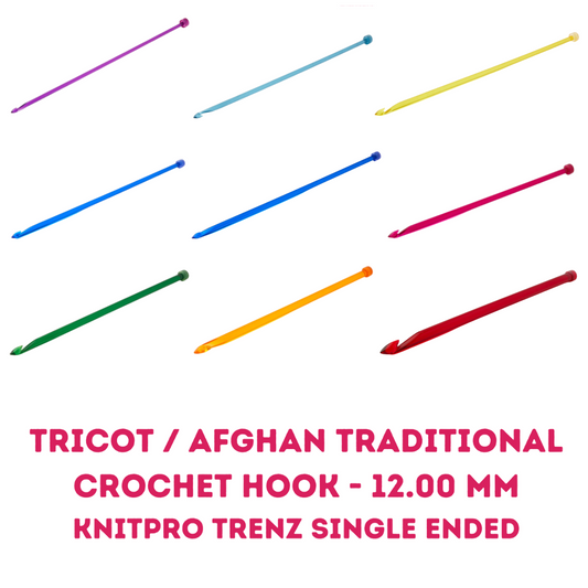 KnitPro Trendz Single Ended Tricot / Afghan Traditional Crochet Hook