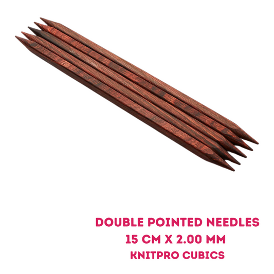 KnitPro Cubics Double Pointed Needles - 15 cm