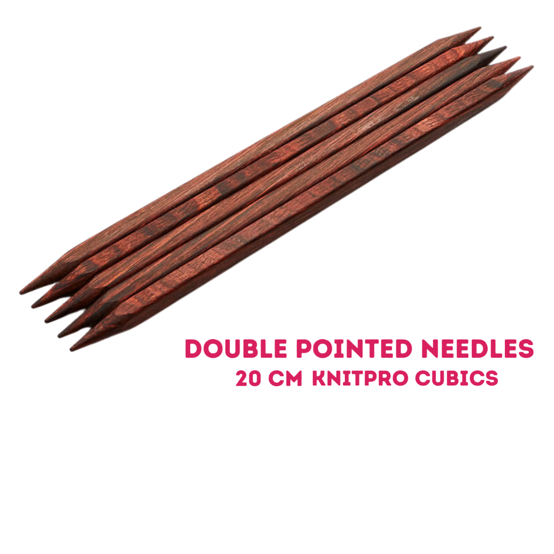 KnitPro Cubics Double Pointed Needles - 20 cm