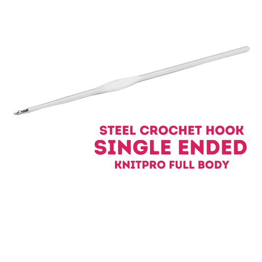 KnitPro Full Body Steel Crochet Hook - Single Ended