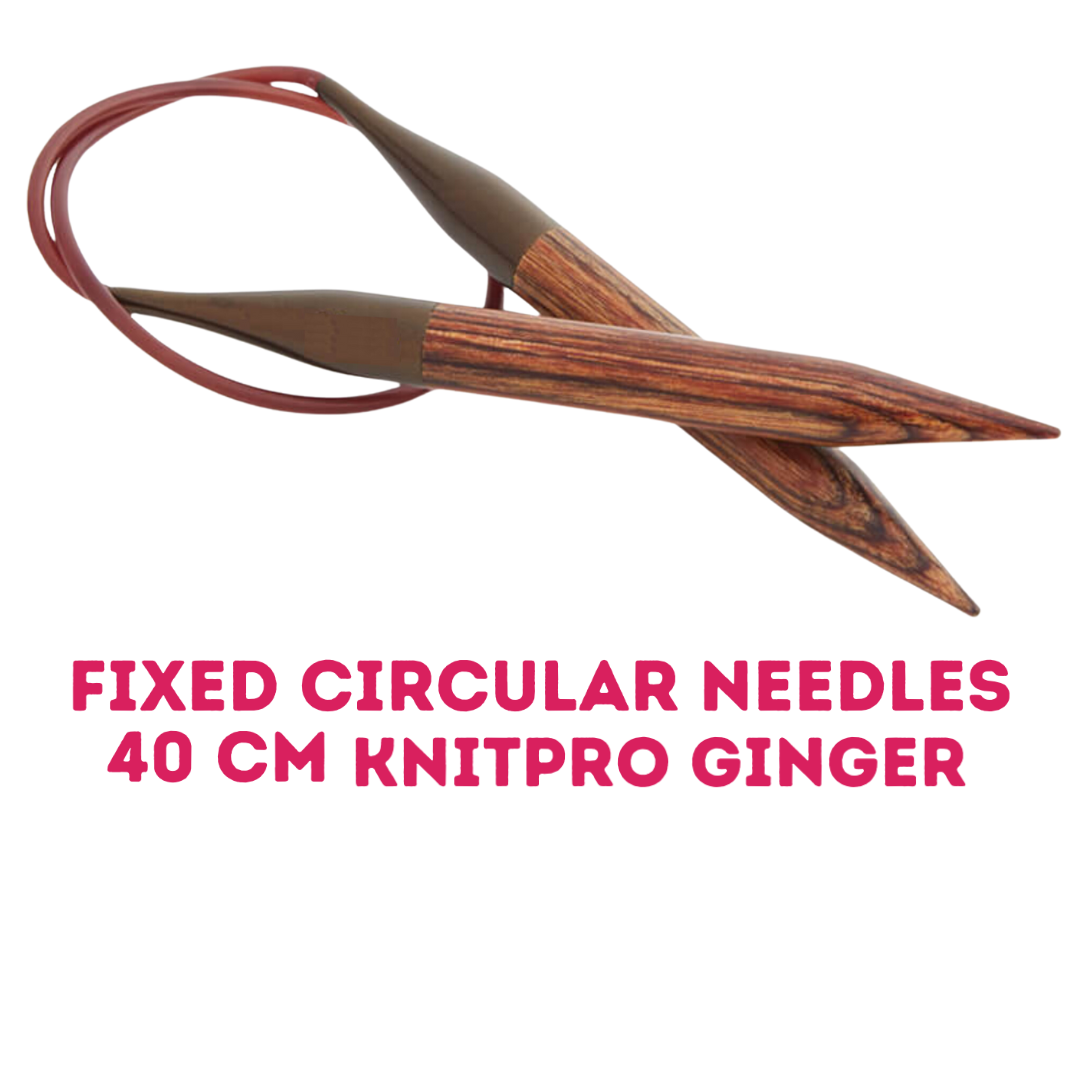 KnitPro Ginger Fixed Circular Needles - 40 cm