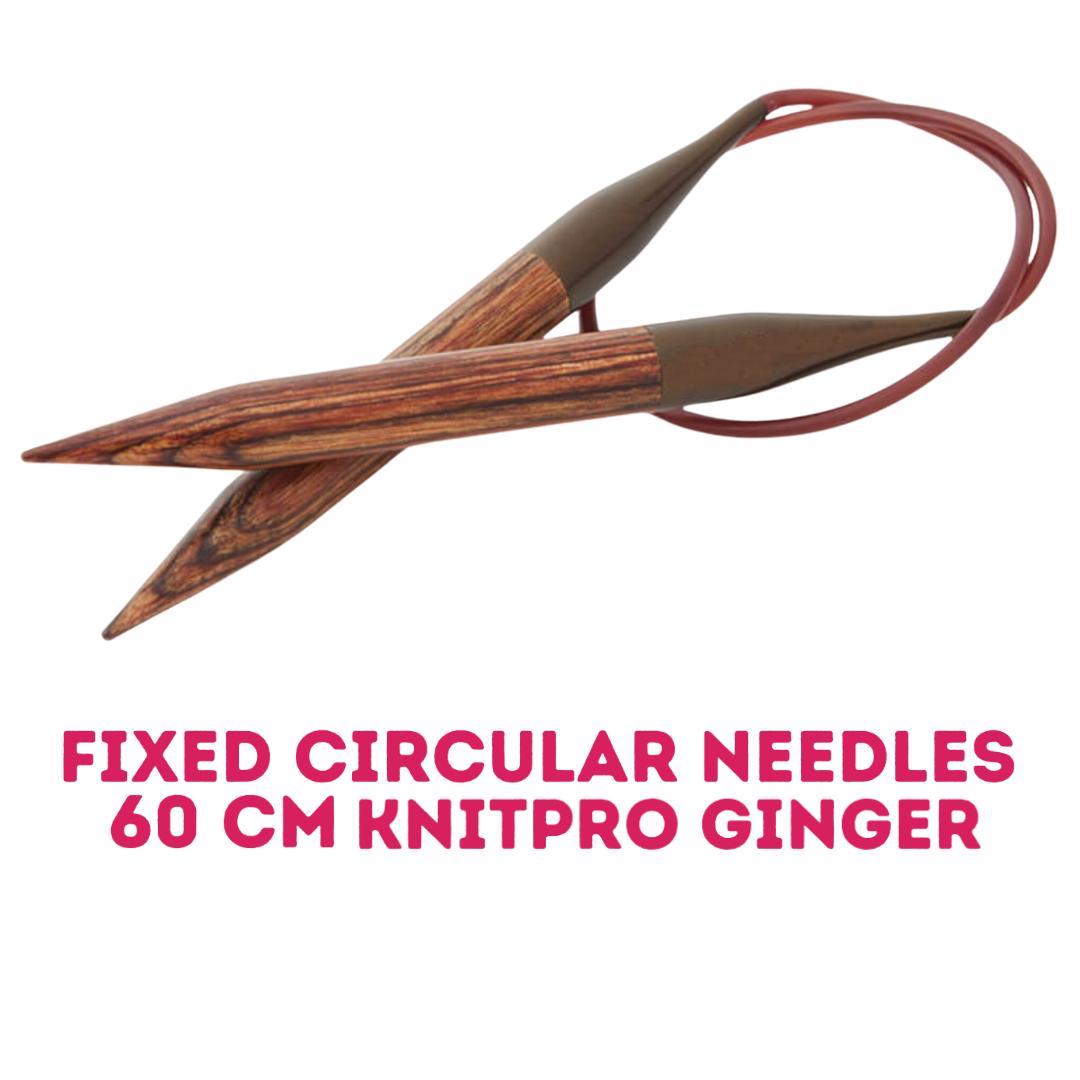 KnitPro Ginger Fixed Circular Needles - 60 cm