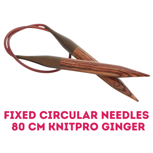 KnitPro Ginger Fixed Circular Needles - 80 cm