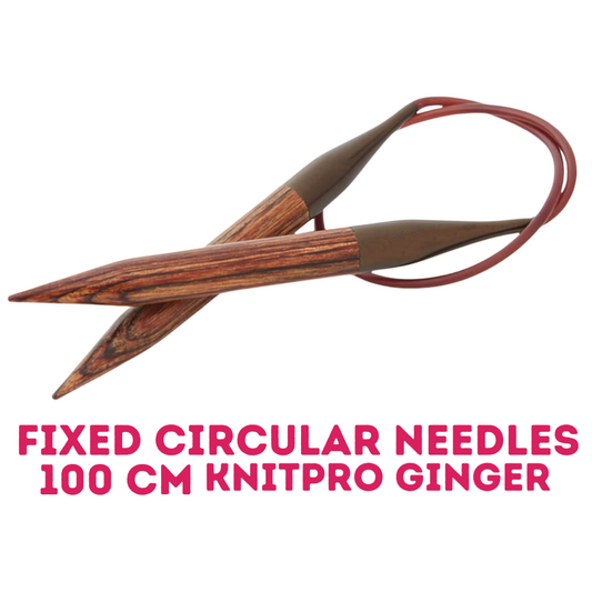 KnitPro Ginger Fixed Circular Needles - 100 cm