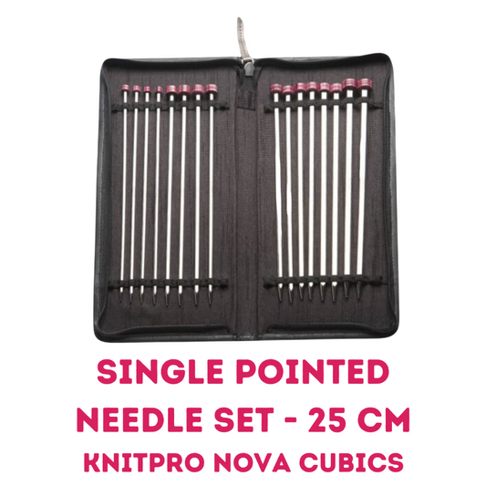 KnitPro Nova Cubics Single Pointed Needle Set