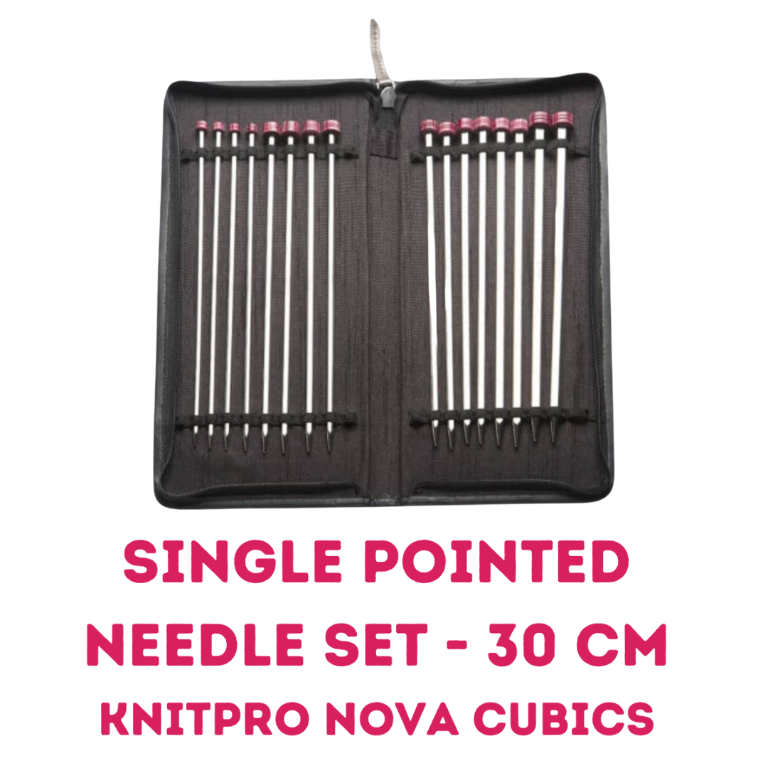 KnitPro Nova Cubics Single Pointed Needle Set