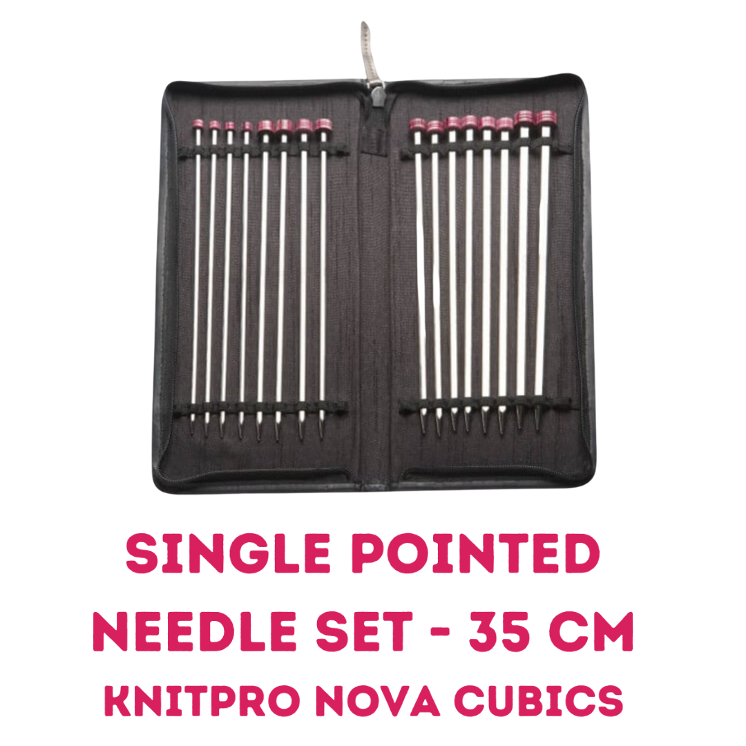 KnitPro Nova Cubics Single Pointed Needle Set