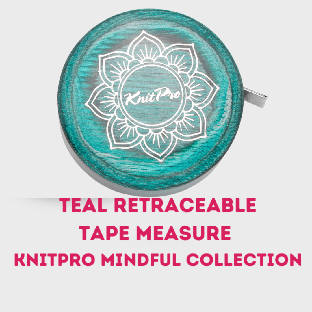 KnitPro The Mindful Collection Teal Retraceable Tape Measure (36634)