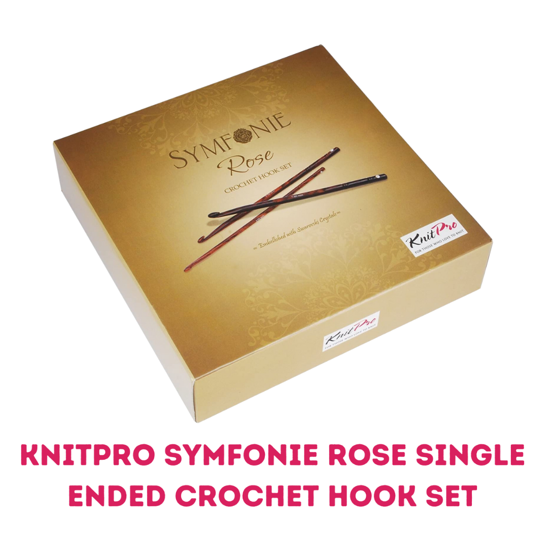 KnitPro Symfonie Rose Single Ended Crochet Hook 1 Set