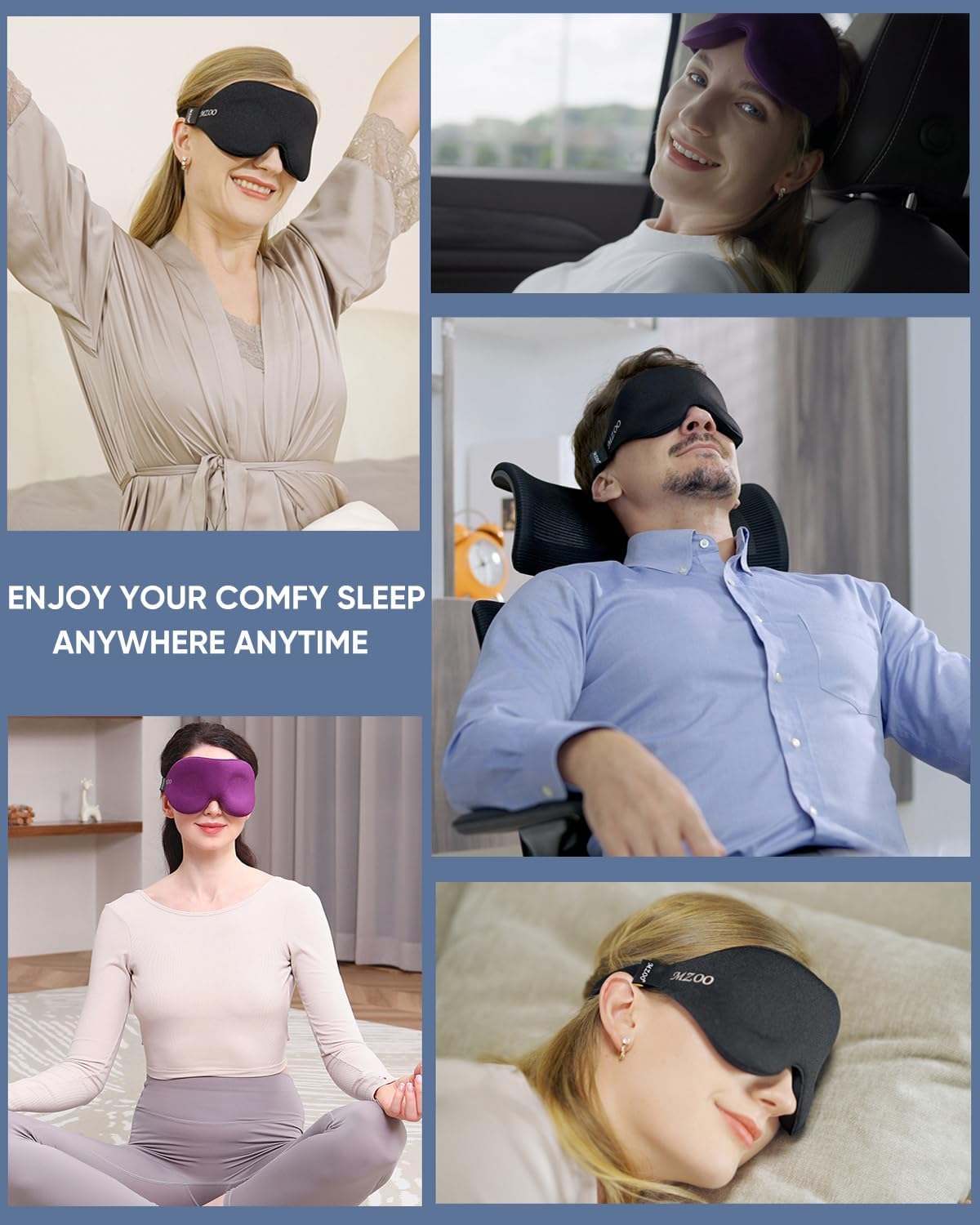 MZOO Sleep Mask Health 3D Eye Mask (Black)