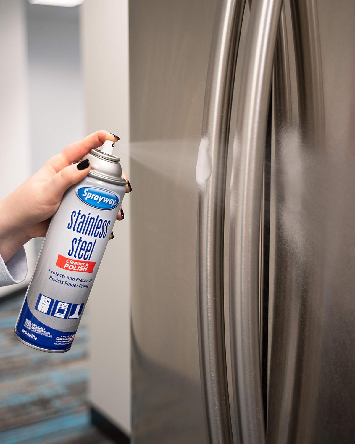 Sprayway Stainless Steel Cleaner And Polish , Aerosol , 15 oz / 425g