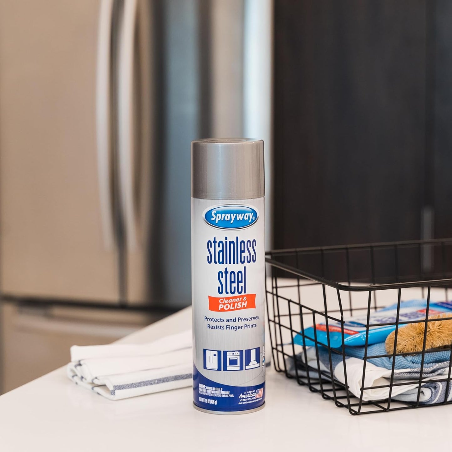 Sprayway Stainless Steel Cleaner And Polish , Aerosol , 15 oz / 425g