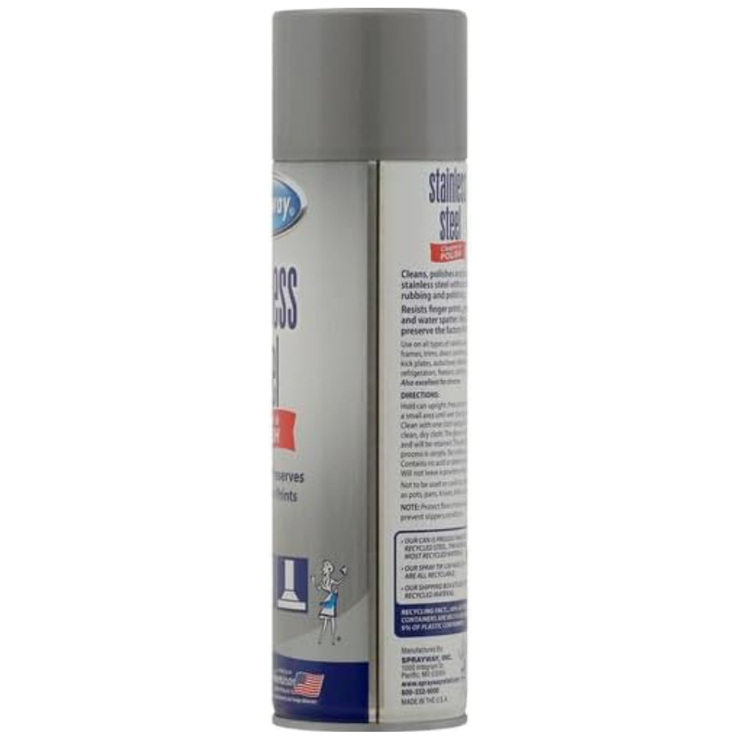 Sprayway Stainless Steel Cleaner And Polish , Aerosol , 15 oz / 425g