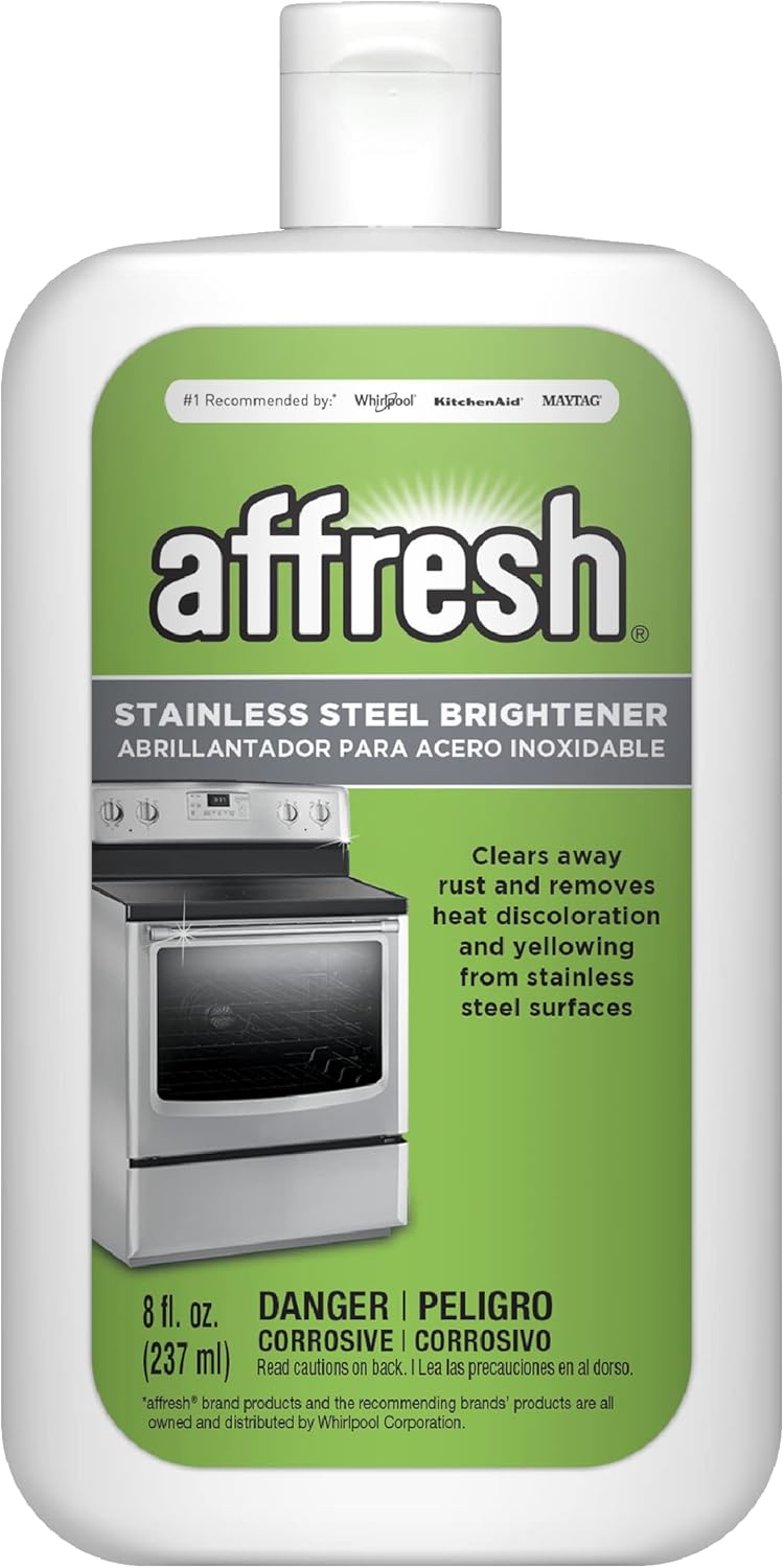 Affresh Stainless Steel Brightener Clears Away Stains And Discoloration 8 fl oz / 237 mL