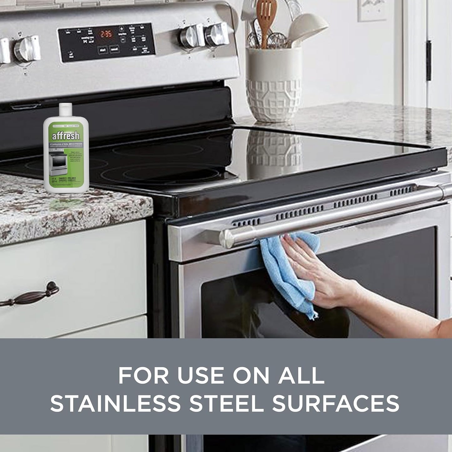 Affresh Stainless Steel Brightener Clears Away Stains And Discoloration 8 fl oz / 237 mL