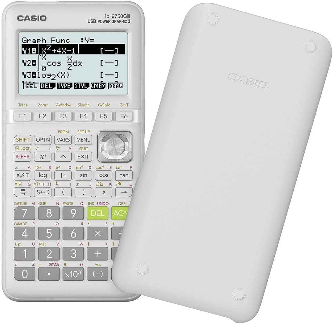 Casio Graphing Calculator (fx-9750GIII-WE), White