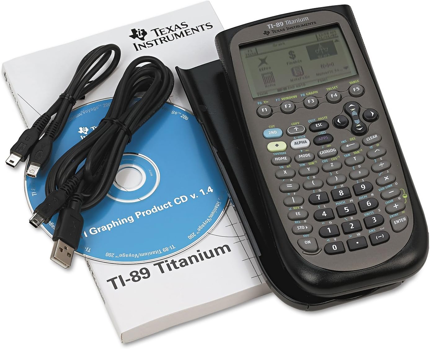 Texas TI-89 Titanium CAS Graphing Calculator Permitted SAT and AP, 1Qty
