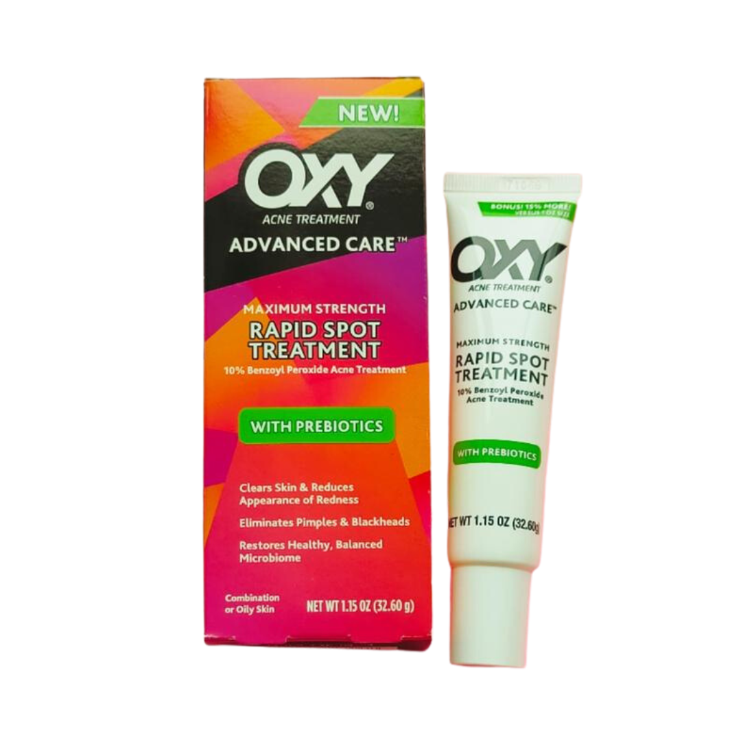 Oxy Acne Treatment Maximum Strength Rapid Spot Treatment With Probiotics 1 Oz PACKAGING MAY VARY