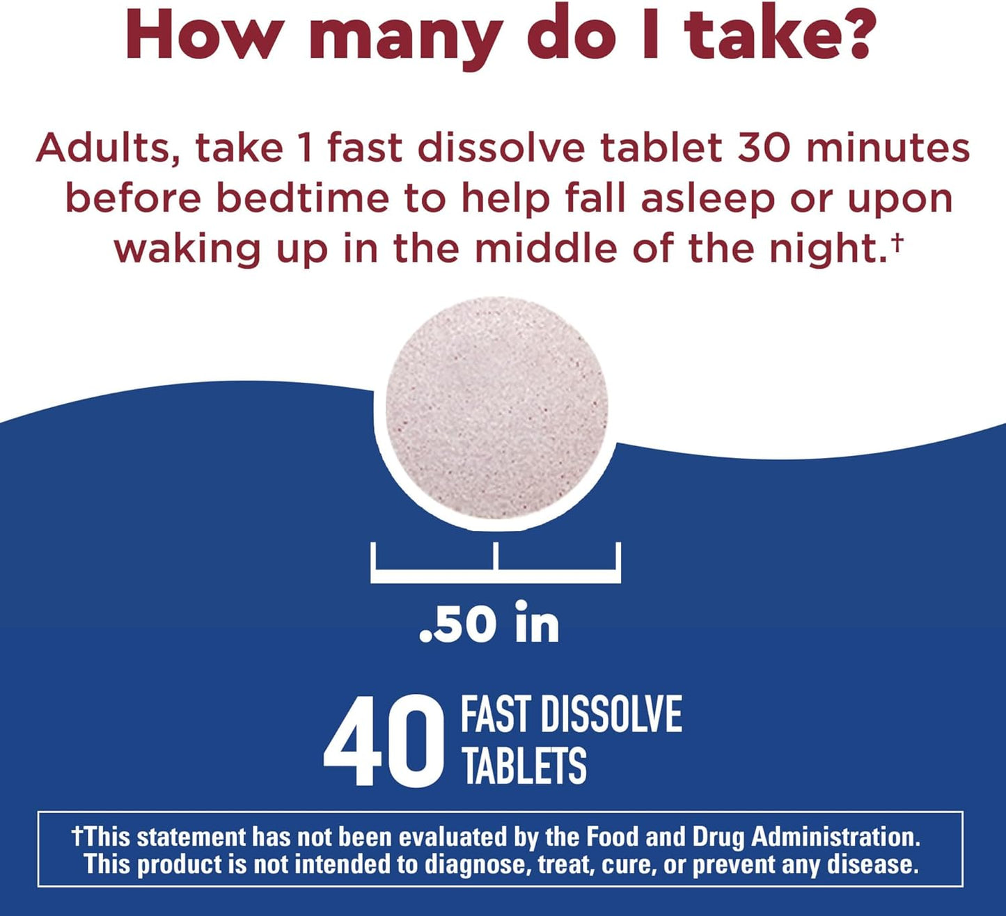 Nature Made WellBlends Back To Sleep 1mg Melatonin 3 in 1 Blend Berry Flavor, 40 Tablets