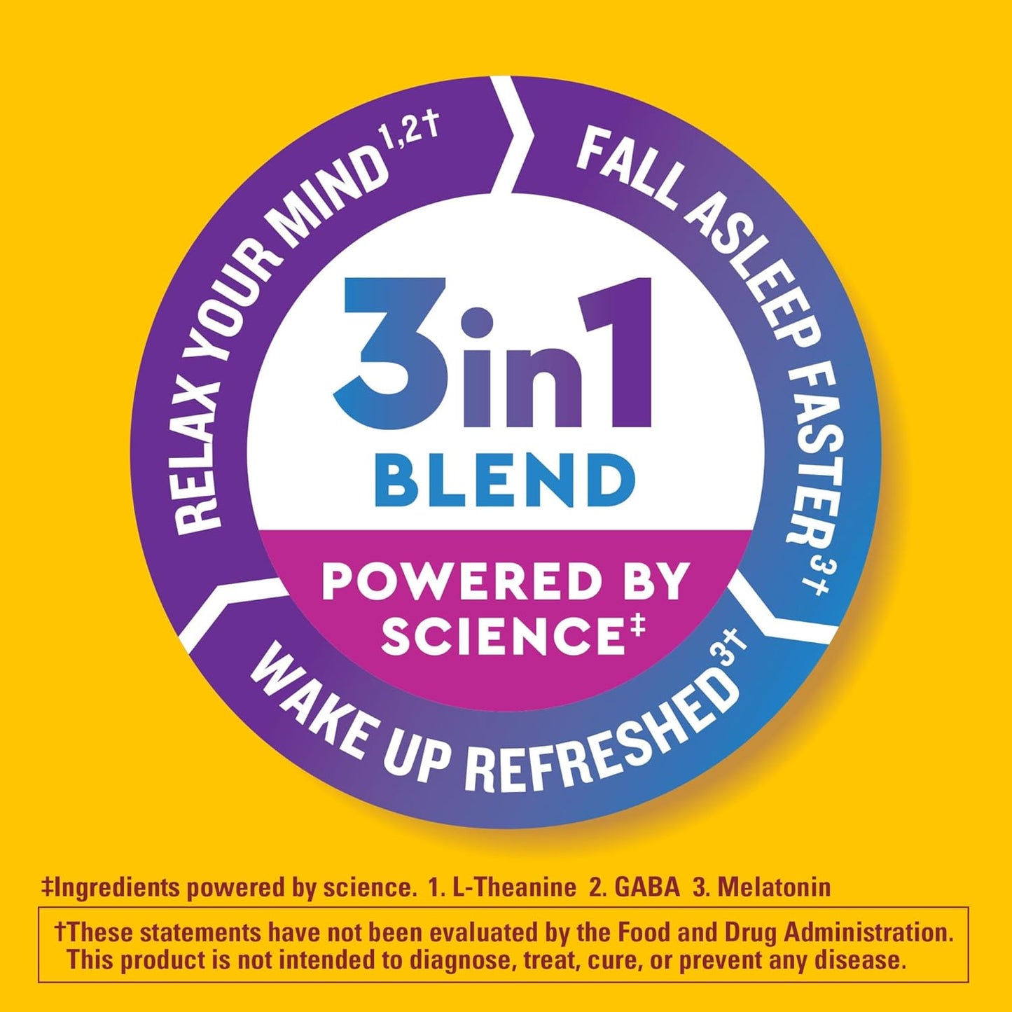 Nature Made WellBlends Back To Sleep 1mg Melatonin 3 in 1 Blend Berry Flavor, 40 Tablets