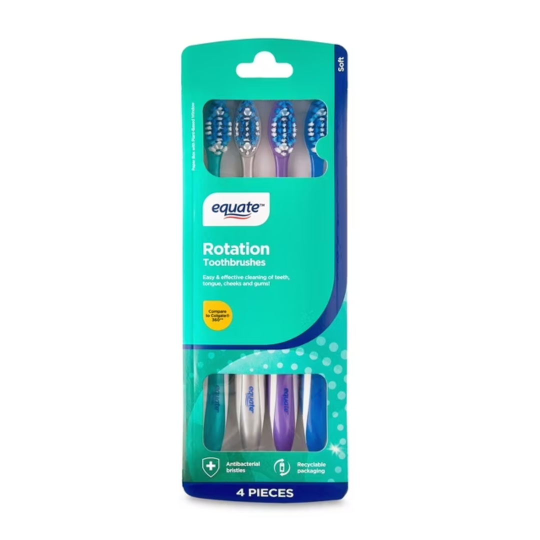 Equate Rotation Toothbrushes - Soft (4 Count)