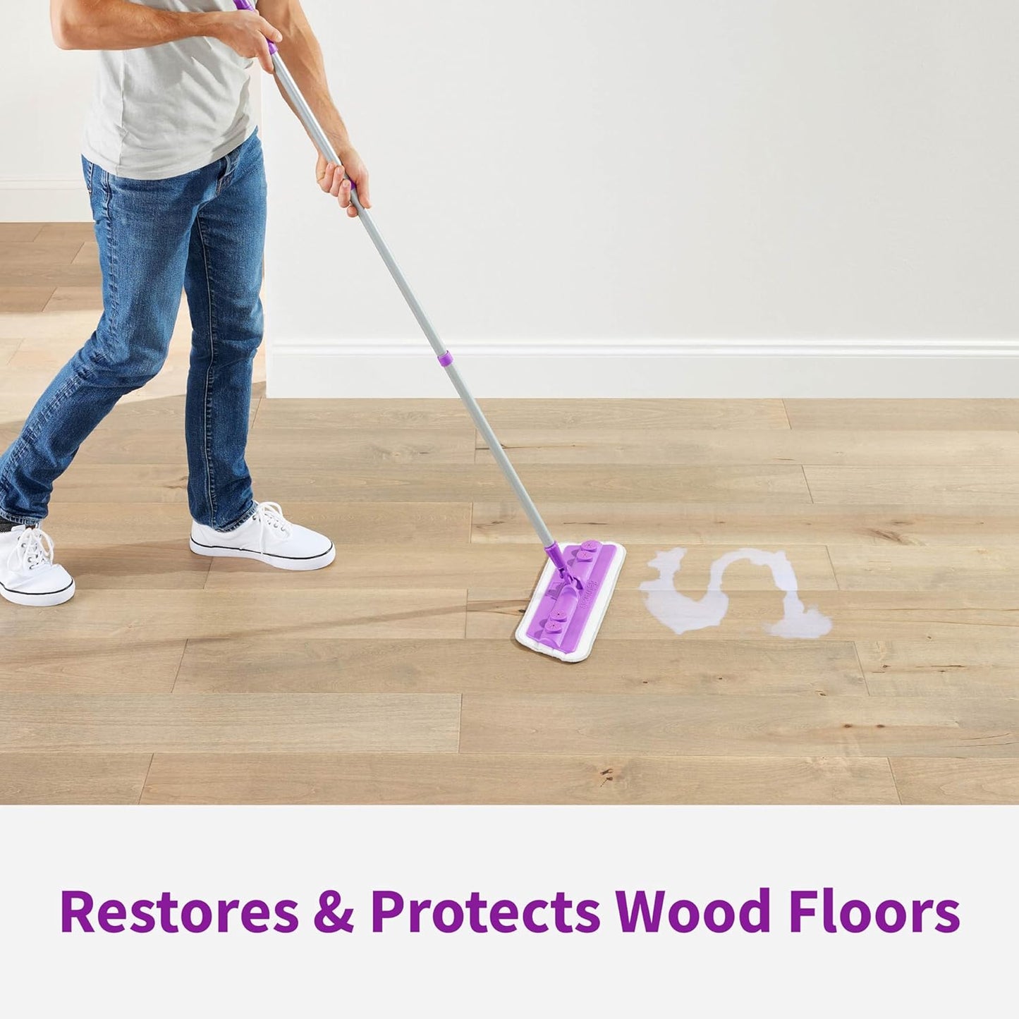 Rejuvenate Professional Wood Floor Restorer and Polish with Durable Finish Easy Mop On Application Satin Finish, 32oz