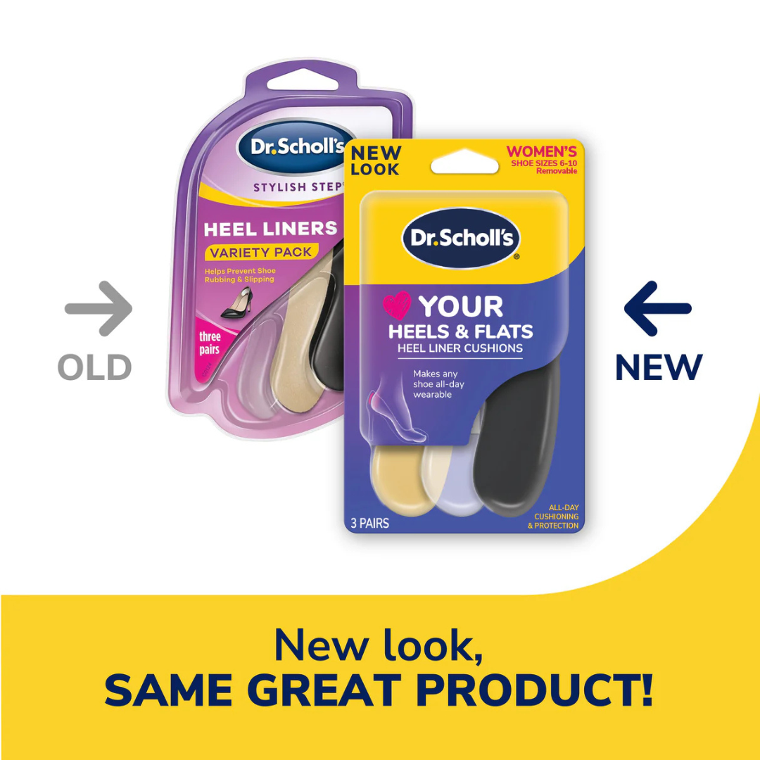 Dr. Scholl's Foam Heel Liners Variety Pack Prevent Uncomfortable Shoe Rubbing at The Heel 3 Pair
