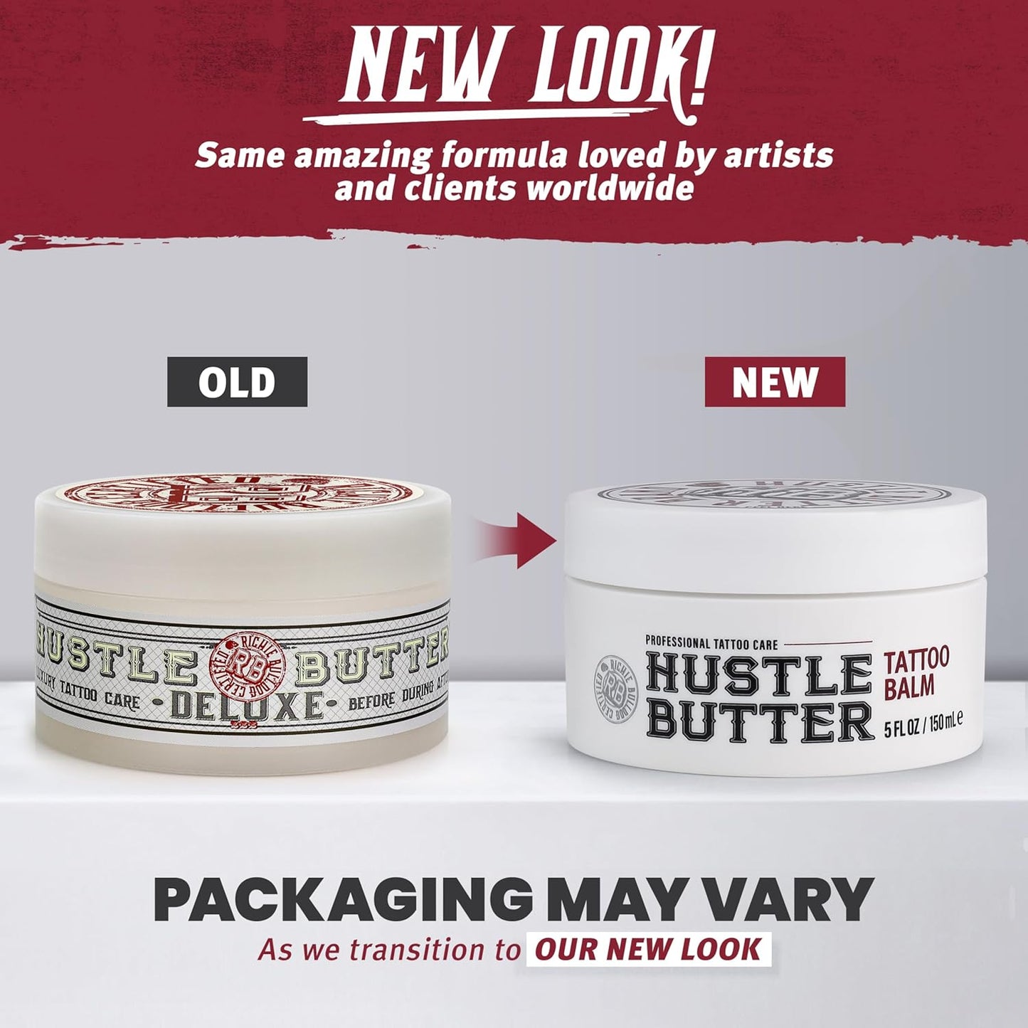 Hustle Butter Deluxe Tattoo Butter for Before During After Process Lubricates & Moisturizes 5 oz