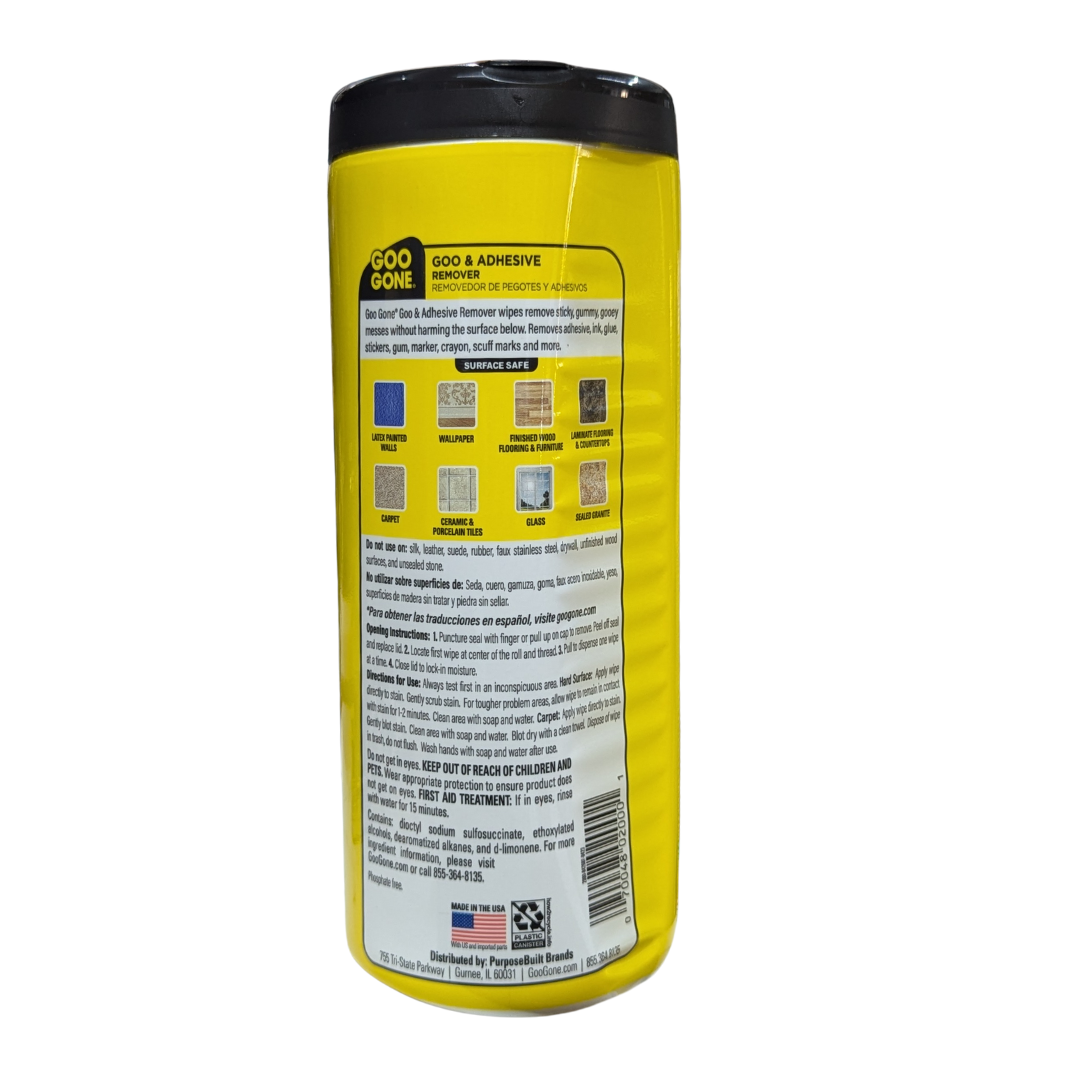 Goo Gone Clean Up Wipes Citrus Power 24 Wipes (7 Inch x 8 Inch)