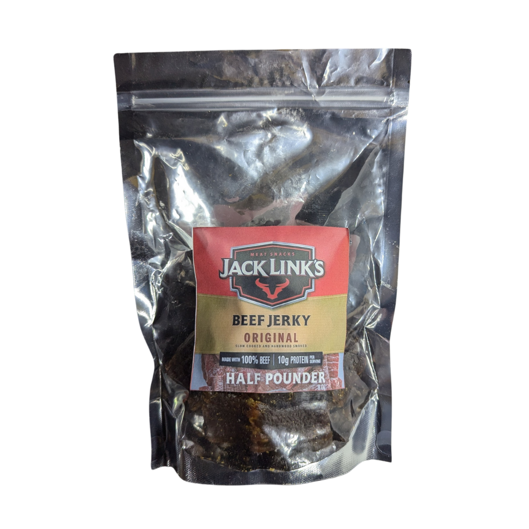 Jack Link’s Beef Jerky, Original 1/2 Pounder Bag Made with 100% Premium Beef
