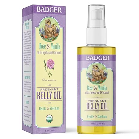 Badger Pregnant Belly Oil, 118 ml / 4 fl oz