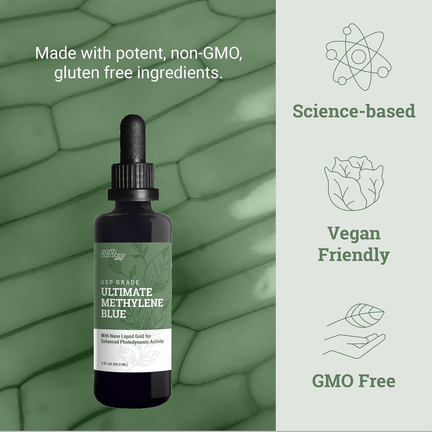 Earth Harmony Usp Grade Ultimate Methylene Blue, 59.2 ml / 2 fl oz