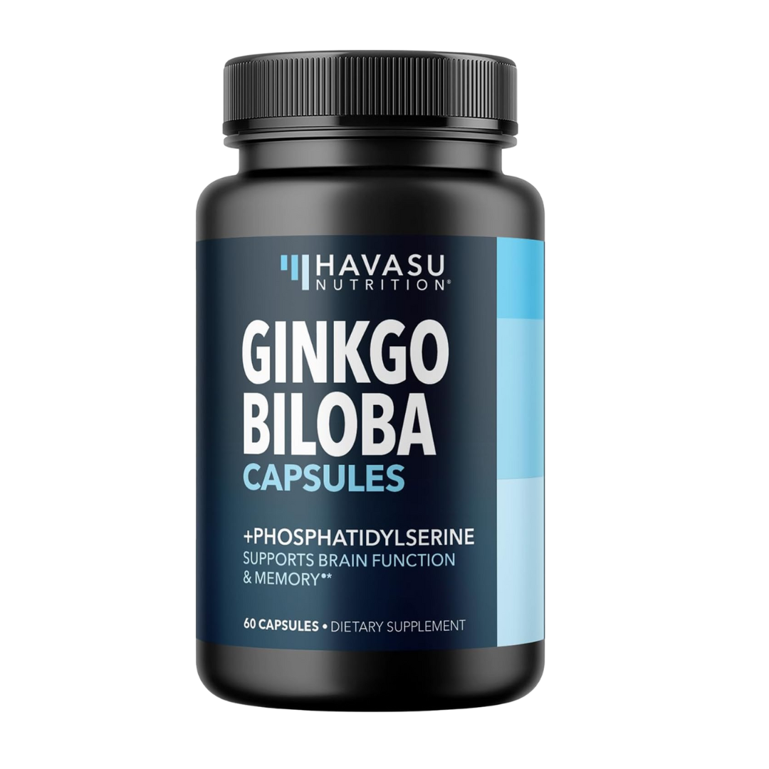 Havasu Nutrition Ginkgo Biloba + Phosphatidylserine for Brain Support (60 Capsules)