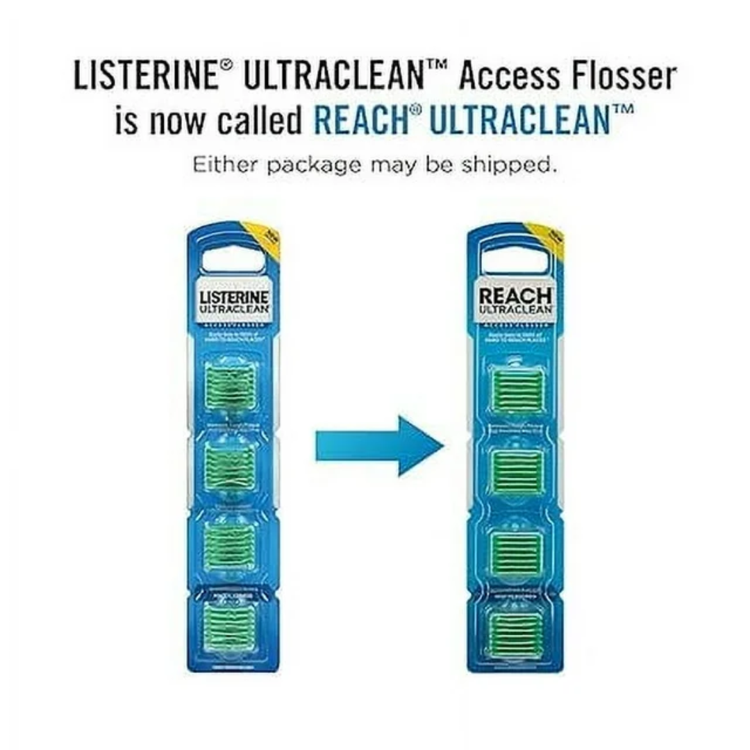 Johnson and Johnson Listerine Ultraclean Access Flosser Mint with 28 Disposable Heads