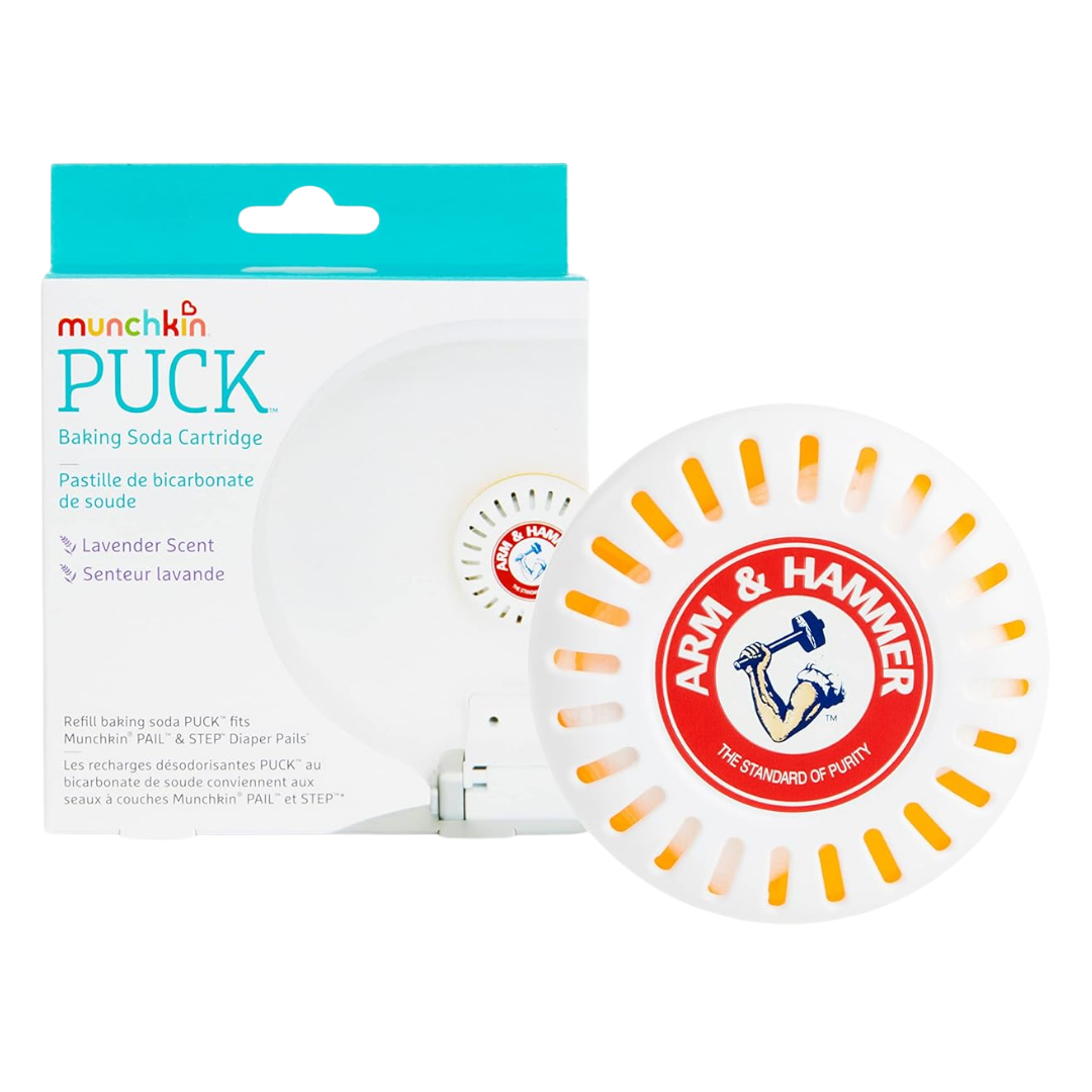 Munchkin Arm & Hammer Puck Diaper Pail Baking Soda Cartridge – Lavender Scent (NO BOX)