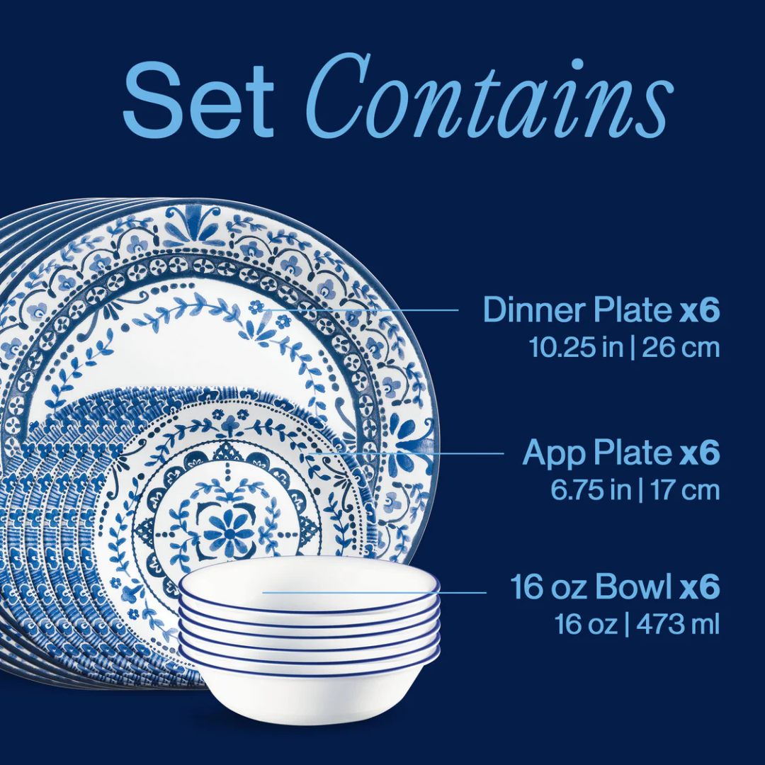 Corelle Dinnerware Set, 18 Piece