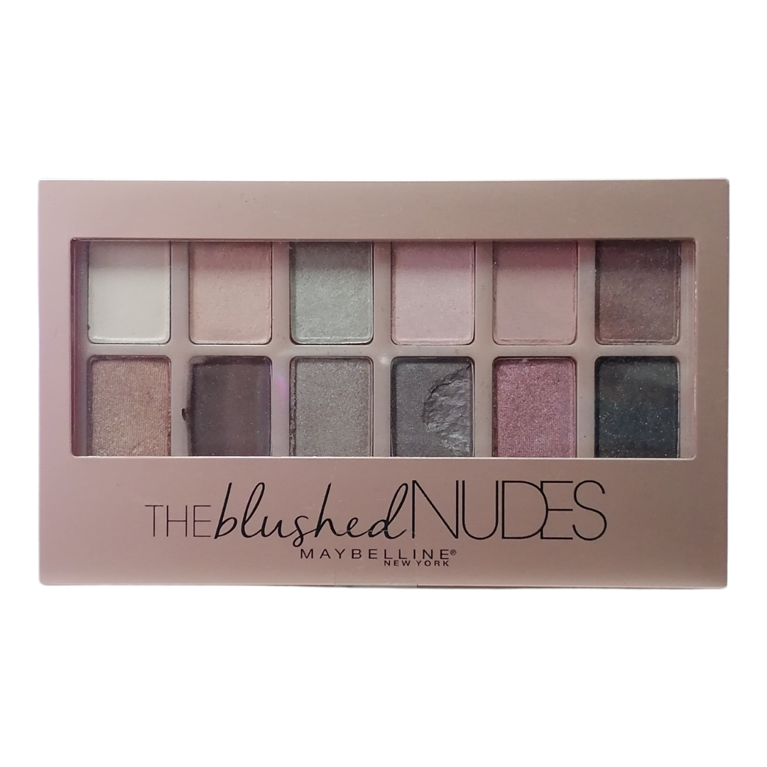 Maybelline The Blushed Nudes Eyeshadow Pallete, 12 Shades (SLIGHTLY DAMAGED)