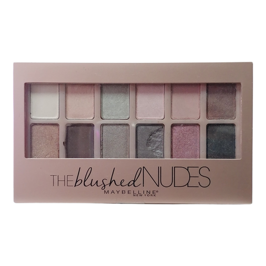 Maybelline The Blushed Nudes Eyeshadow Pallete, 12 Shades (SLIGHTLY DAMAGED)