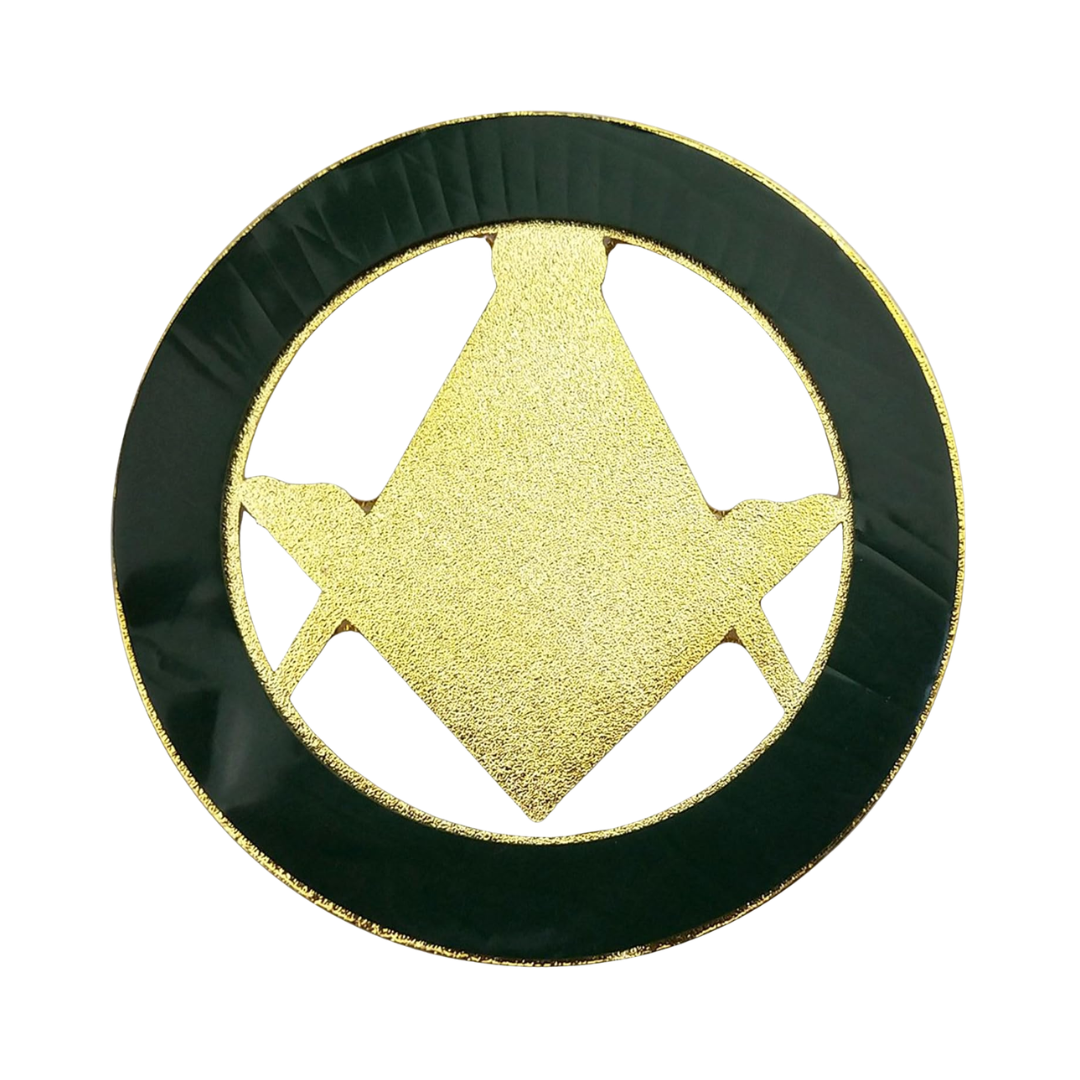 Prince Hall Masonic Blue & Gold Metal Car Emblem Badge