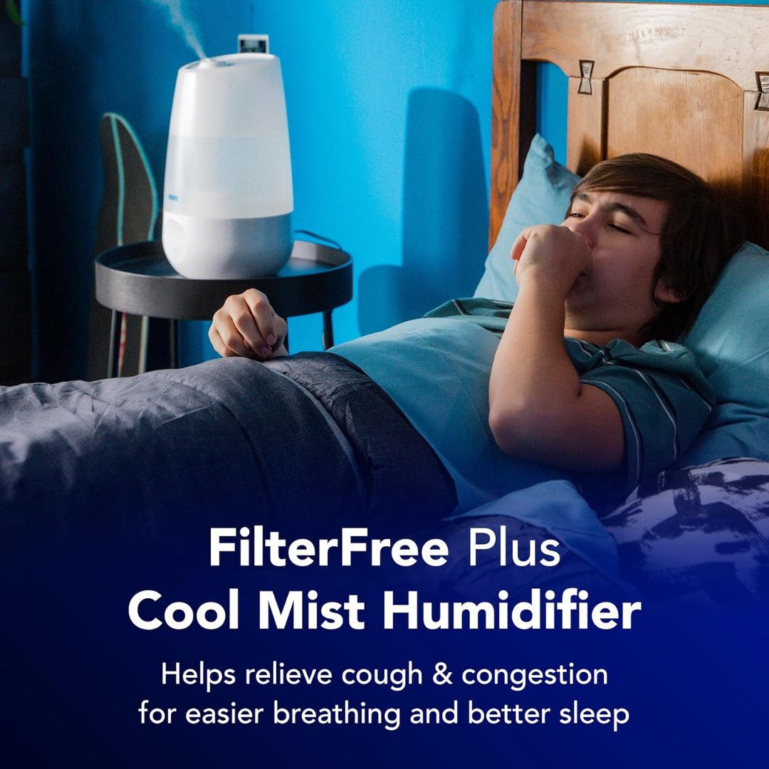 Vicks Filter Free Plus Cool Mist Humidifier for Medium Size Room, 1.2 Gallon Capacity (VUL565)