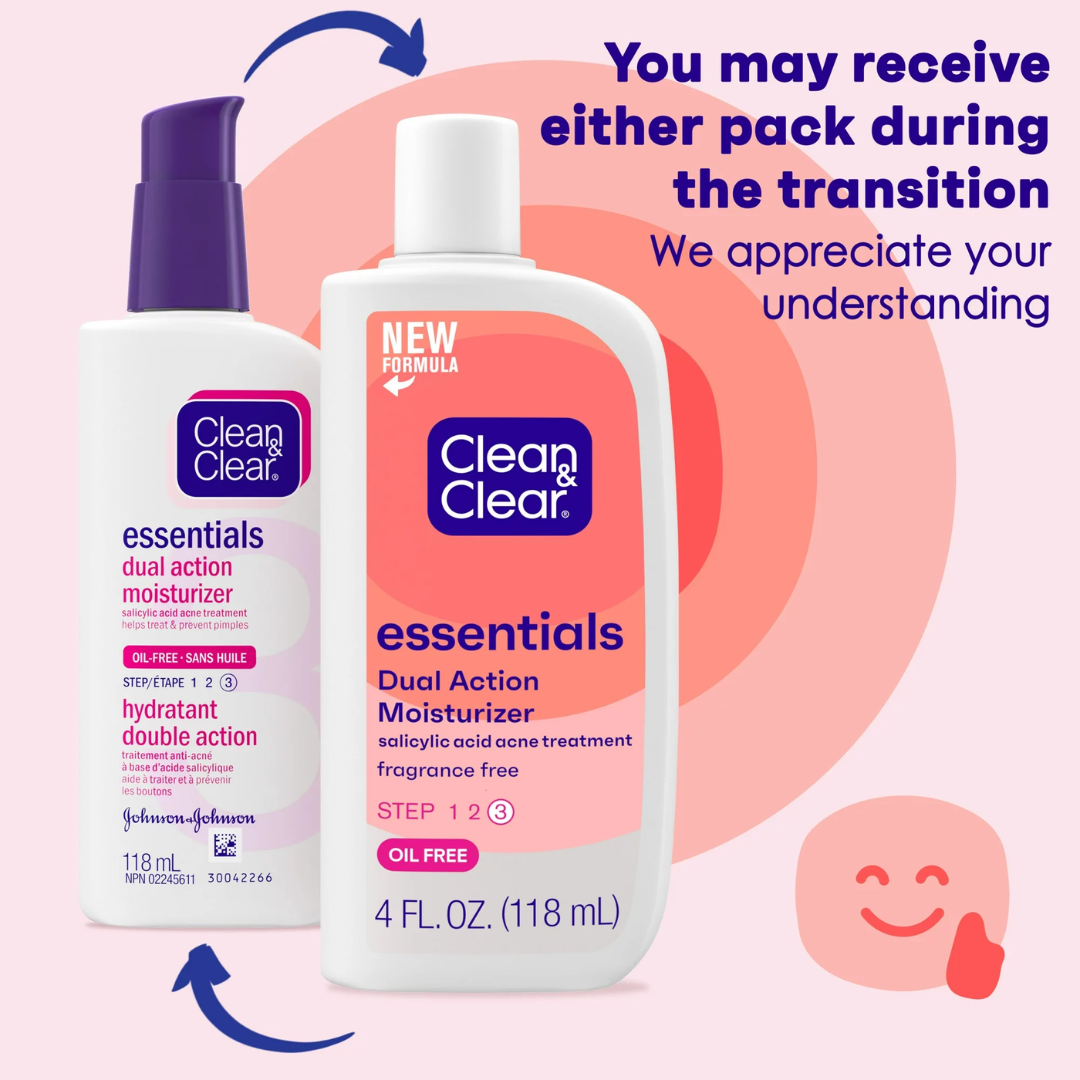 Clean & Clear Dual Action Moisturizer Oil-free 4 fl oz