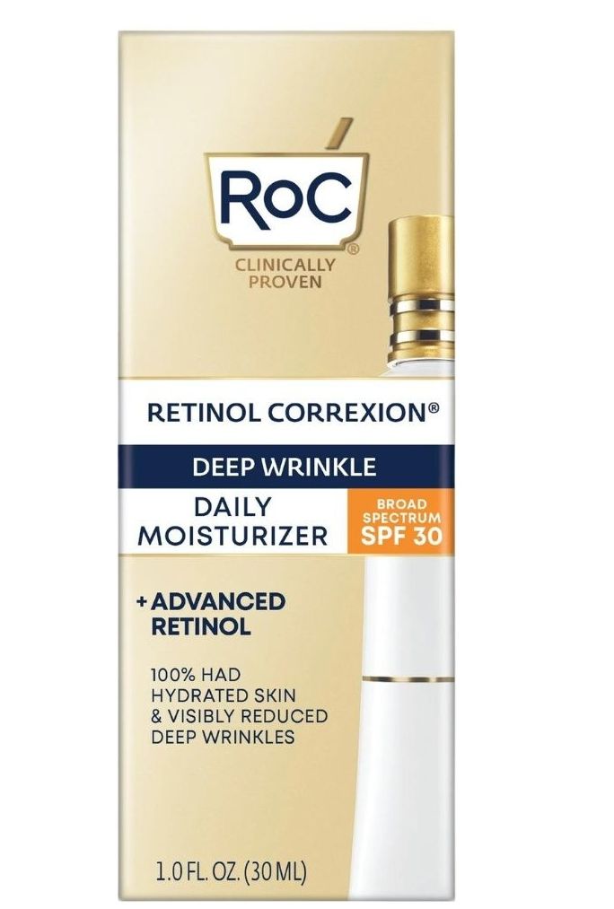 RoC Retinol Correxion Deep Wrinkle Daily Moisturizer with Sunscreen Broad Spectrum SPF 30, 1.0 fl.oz / 30ml (PACKAGING MAY VARY)